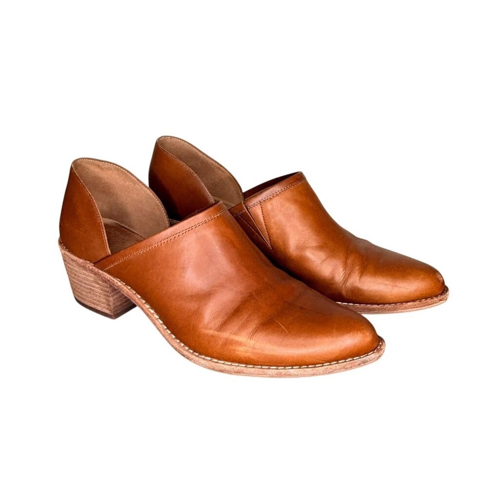 Madewell Women’s Booties Size 11 The Brady Lowcut Leather English Saddle Brown